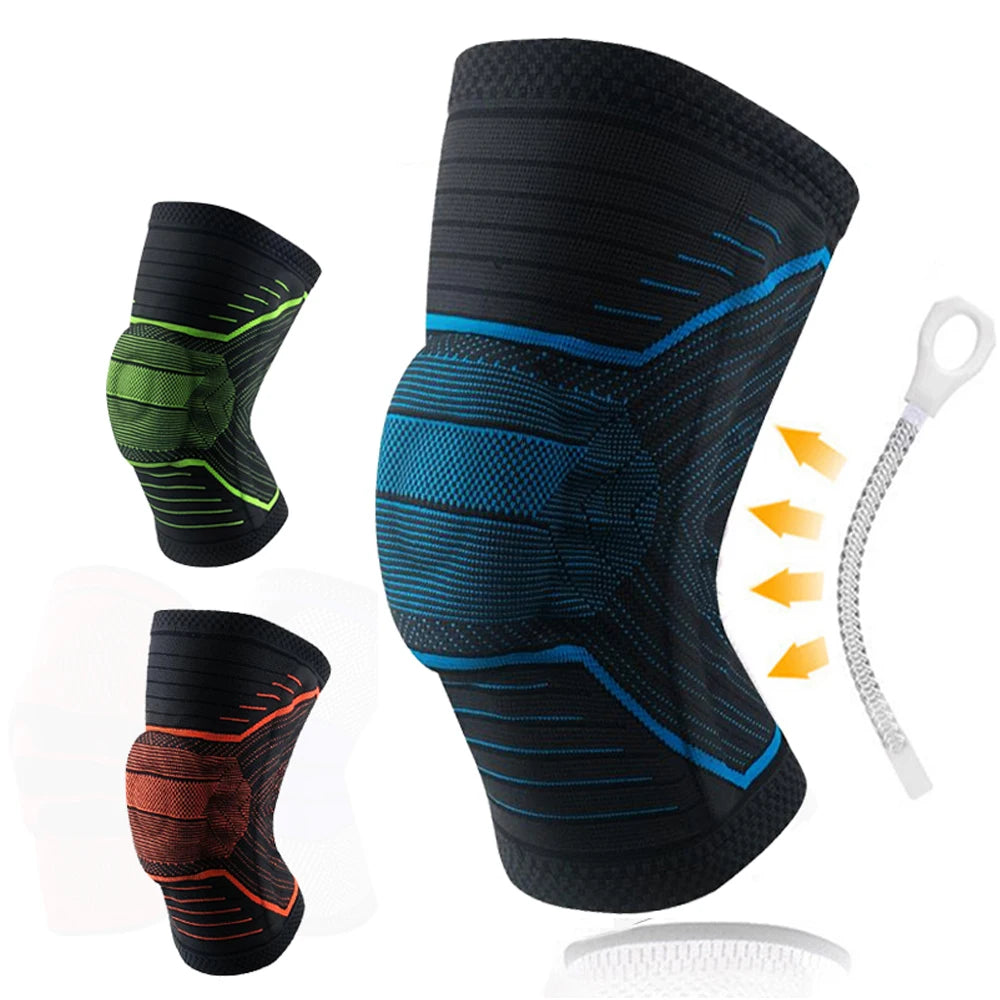 Knee Brace Compression Sleeve Non-Slip Running Hiking Soccer Basketball Meniscus Tear Arthritis Single Wrap Kneepads Knee Pads