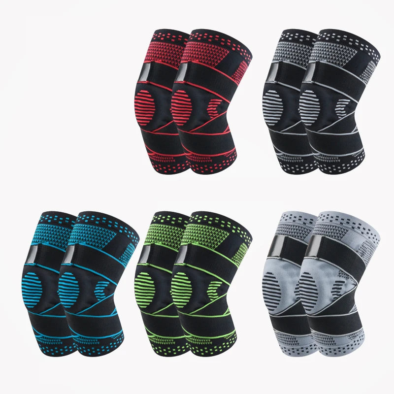 Knee Brace Compression Sleeve Non-Slip Running Hiking Soccer Basketball Meniscus Tear Arthritis Single Wrap Kneepads Knee Pads