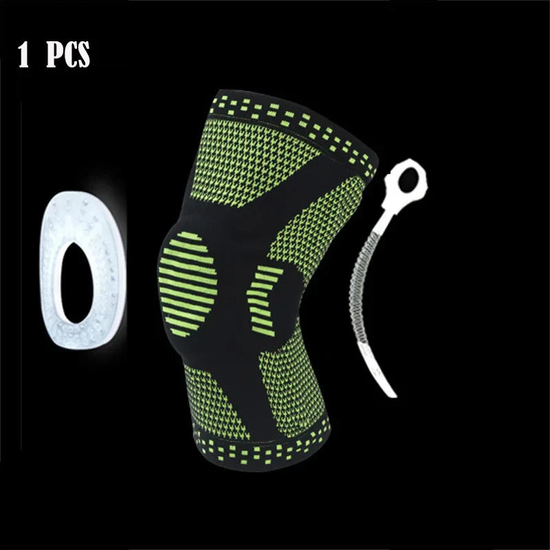 Knee Brace Compression Sleeve Non-Slip Running Hiking Soccer Basketball Meniscus Tear Arthritis Single Wrap Kneepads Knee Pads
